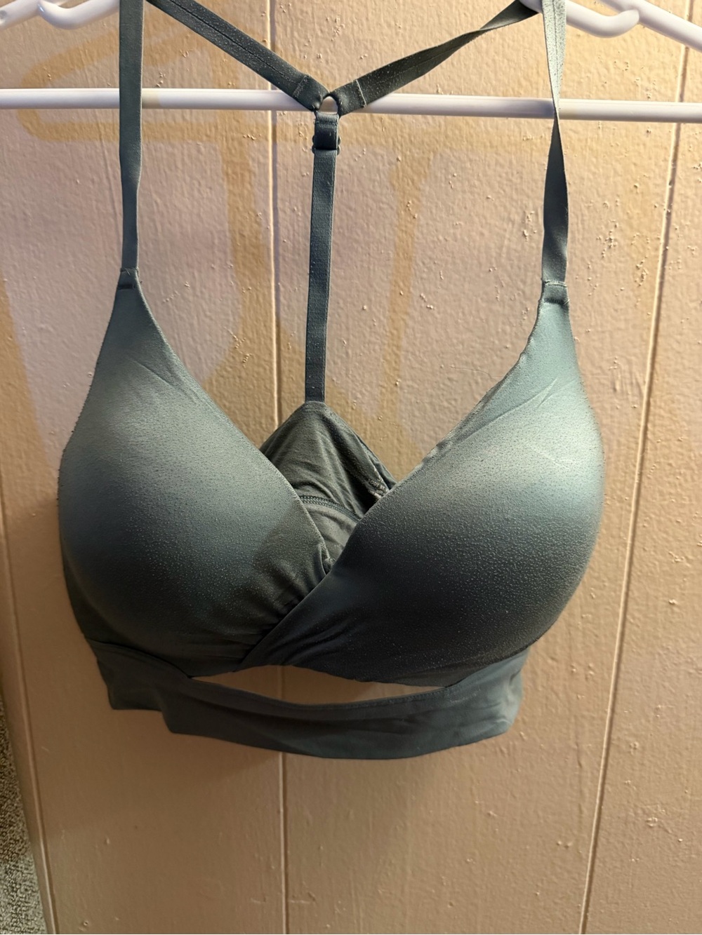 Victoria's Secret Padded Bra in Sage Green with razor back